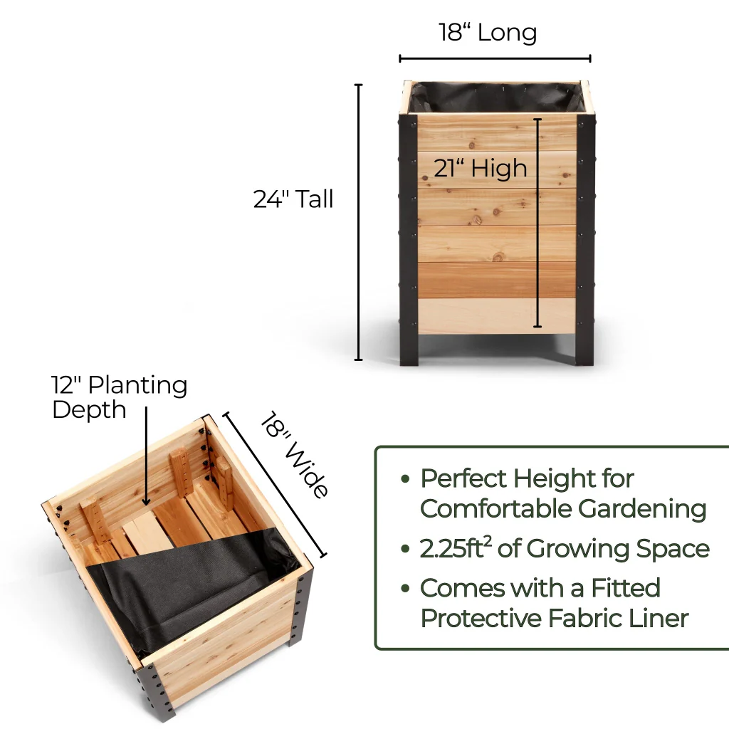 18″ x 18″ Planter Box - 24" TALL / Select Grade - Image 4