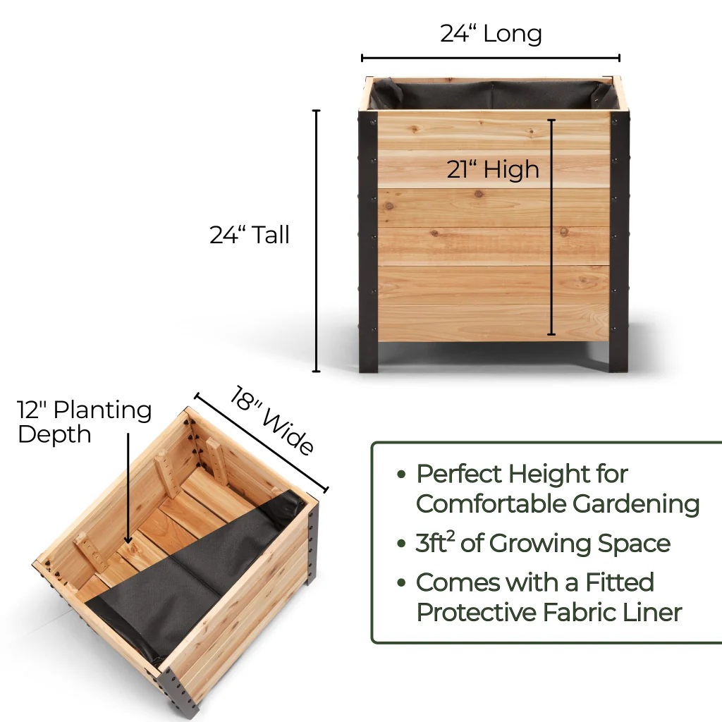18" x 24" Planter Box - 24" TALL / Select Grade - Image 4